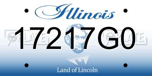 17217G0 Illinois License Plate