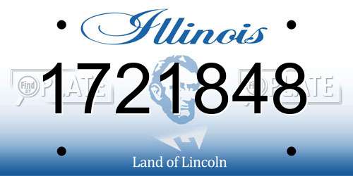 1721848 Illinois License Plate