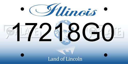 17218G0 Illinois License Plate