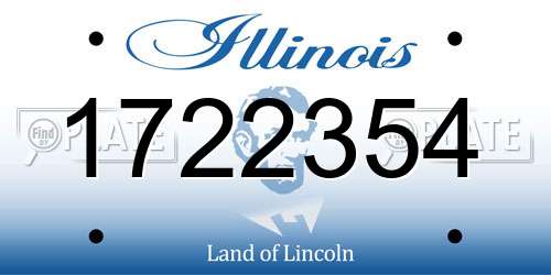 1722354 Illinois License Plate