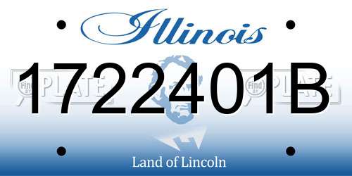 1722401B Illinois License Plate