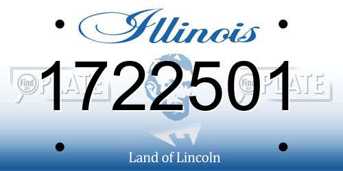 1722501 Illinois License Plate