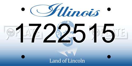 1722515 Illinois License Plate