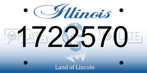 1722570 Illinois License Plate