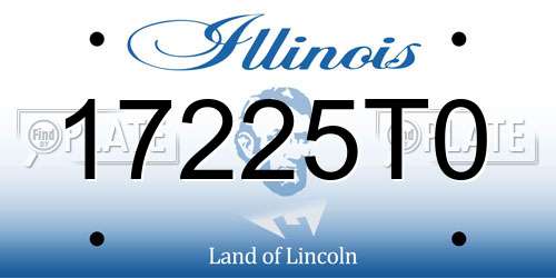 17225T0 Illinois License Plate