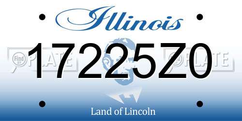 17225Z0 Illinois License Plate