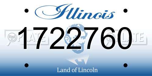 1722760 Illinois License Plate
