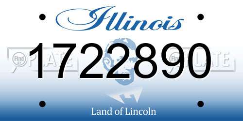 1722890 Illinois License Plate