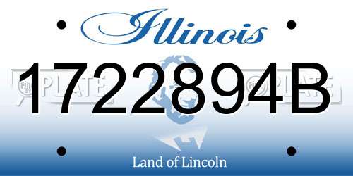 1722894B Illinois License Plate