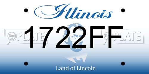 1722FF Illinois License Plate