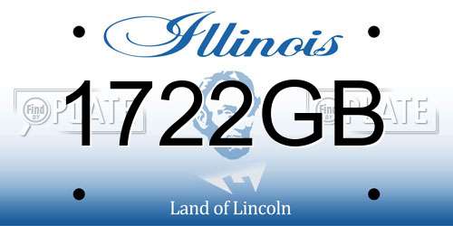 1722GB Illinois License Plate