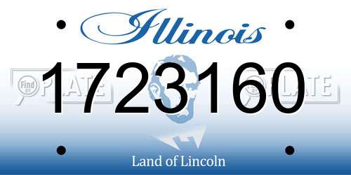 1723160 Illinois License Plate