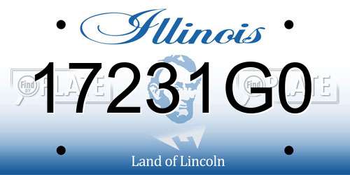 17231G0 Illinois License Plate
