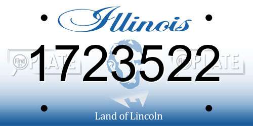 1723522 Illinois License Plate