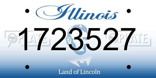 1723527 Illinois License Plate