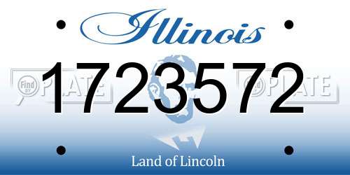 1723572 Illinois License Plate