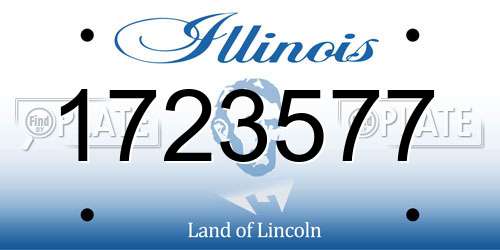 1723577 Illinois License Plate