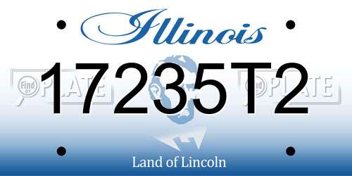 17235T2 Illinois License Plate