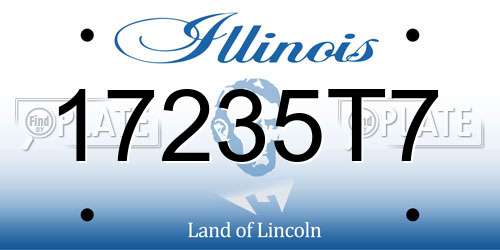 17235T7 Illinois License Plate