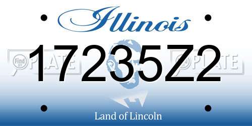 17235Z2 Illinois License Plate