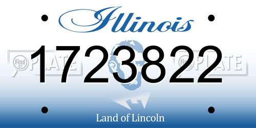 1723822 Illinois License Plate