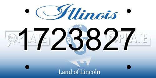 1723827 Illinois License Plate