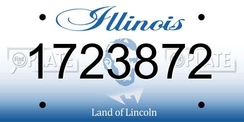 1723872 Illinois License Plate