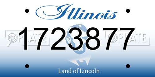 1723877 Illinois License Plate