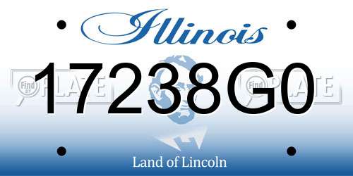 17238G0 Illinois License Plate