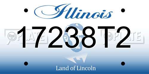 17238T2 Illinois License Plate