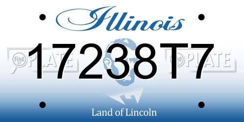 17238T7 Illinois License Plate