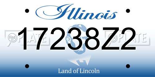17238Z2 Illinois License Plate