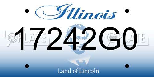 17242G0 Illinois License Plate