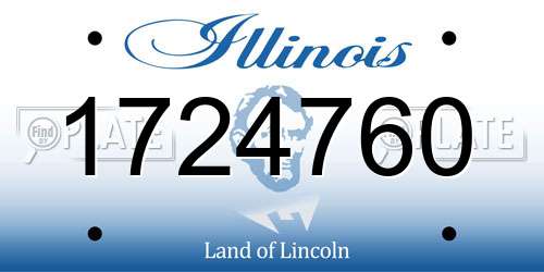 1724760 Illinois License Plate