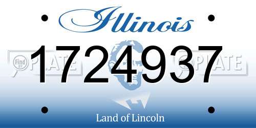 1724937 Illinois License Plate