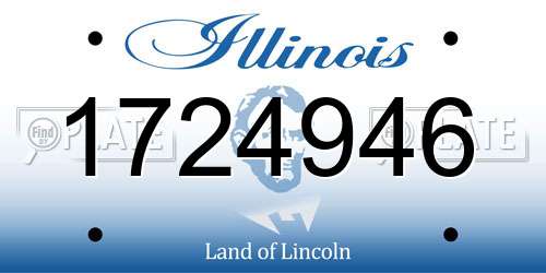 1724946 Illinois License Plate