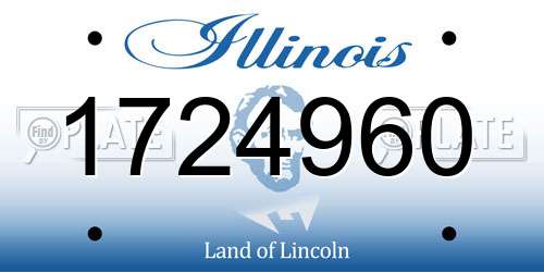 1724960 Illinois License Plate