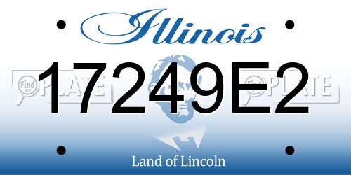 17249E2 Illinois License Plate