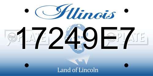 17249E7 Illinois License Plate