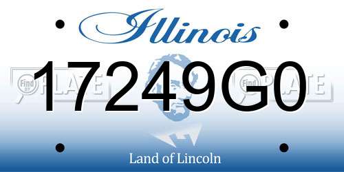 17249G0 Illinois License Plate