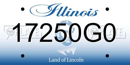 17250G0 Illinois License Plate