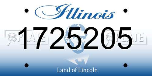 1725205 Illinois License Plate