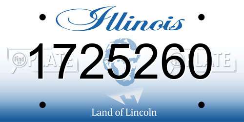 1725260 Illinois License Plate