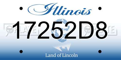 17252D8 Illinois License Plate