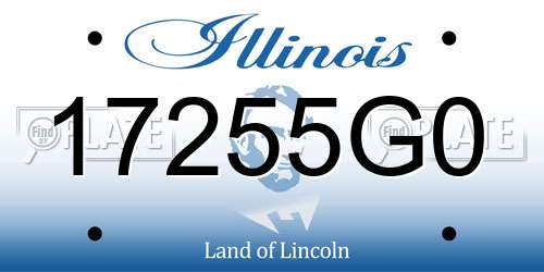 17255G0 Illinois License Plate