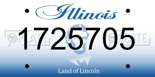 1725705 Illinois License Plate