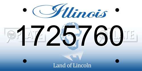 1725760 Illinois License Plate