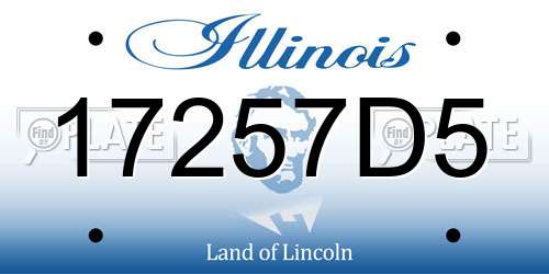 17257D5 Illinois License Plate
