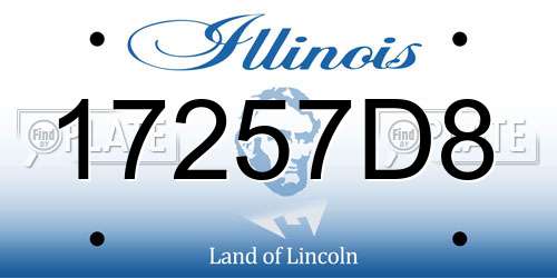 17257D8 Illinois License Plate