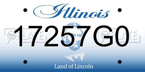 17257G0 Illinois License Plate